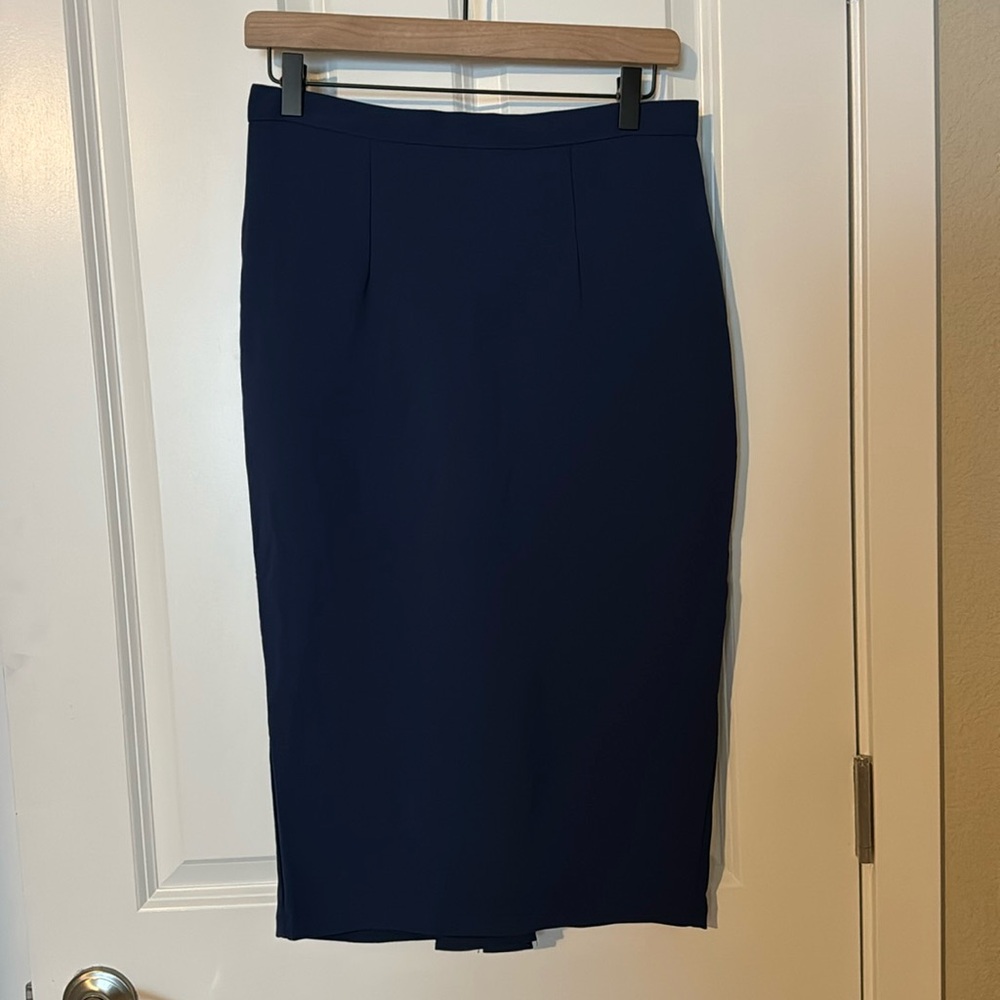 Hell Bunny Navy Pencil Skirt